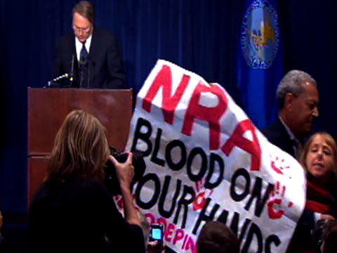 NRA protes conference